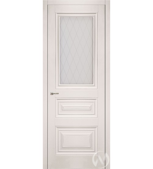 Дверь Имидж-2 стекло Ромб белая эмаль