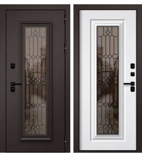 ЗИМА 501 термо муар коричневый/велуто бьянко