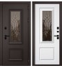 Уличная дверь ЗИМА 502 термо муар коричневый/велуто бьянко