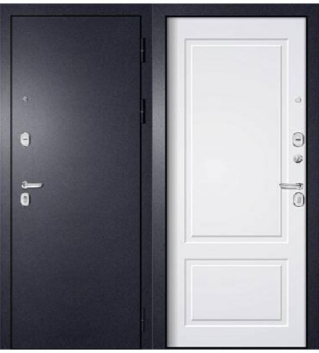 Tepla-1 Букле графит/Шагрень белая