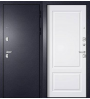 Входная дверь Tepla-1 Букле графит/Шагрень белая