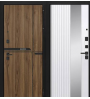 Входная дверь Verto-9 Орех пекан/Эмалит Белый Входная дверь Verto-9 Орех пекан/Эмалит Белый