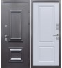 Стальная уличная дверь TERMO-2 букле графит/эмалит белый