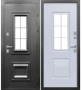 Стальная уличная дверь TERMO-3 со стеклопакетом (графит)