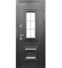 Стальная уличная дверь TERMO-3 со стеклопакетом (графит)