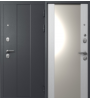 Входная дверь Mega-5 Графит муар/Белый снег