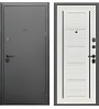 Входная дверь Mega-8 Букле графит/Графит белый