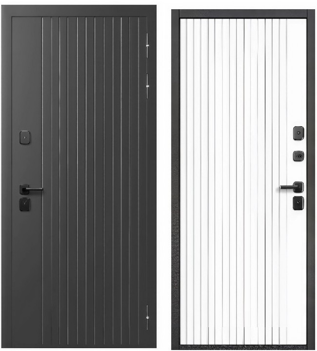 Termo-9 Букле графит / Белый матовый