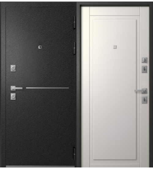 S-2 Графит муар/Белая шагрень