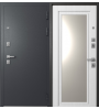 Входная дверь S-6 Графит муар/Белое дерево