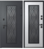 Входная дверь Termo SP-1 Графит Муар/Белый Снег