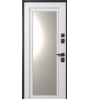 Входная дверь Termo-2 c зеркалом Графит муар/Белый снег