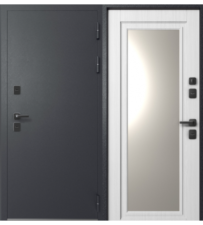 Termo-2 c зеркалом Графит муар/Белый снег