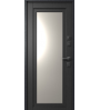 Входная дверь Termo-2 c зеркалом Графит муар/Ясень Дип Графит