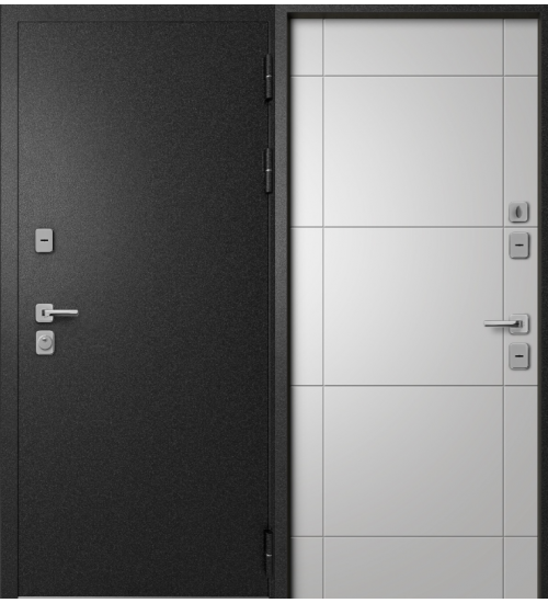 Termo-4 Черный Букле/Белая Шагрень