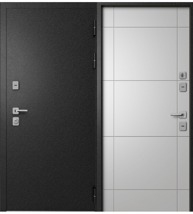 Termo-4 Черный Букле/Белая Шагрень