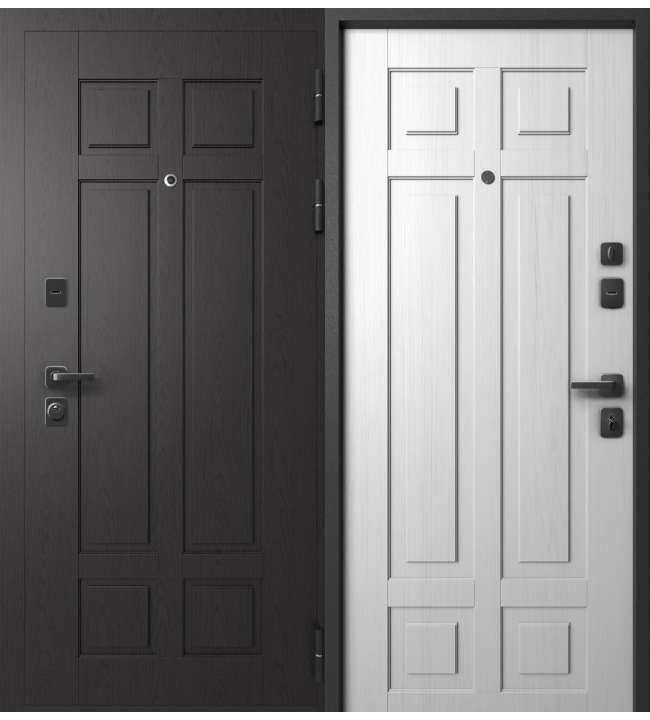 W-1-2025 Черный муар/Белый снег