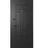 Входная дверь W-1-2025 Черный муар/Белый снег