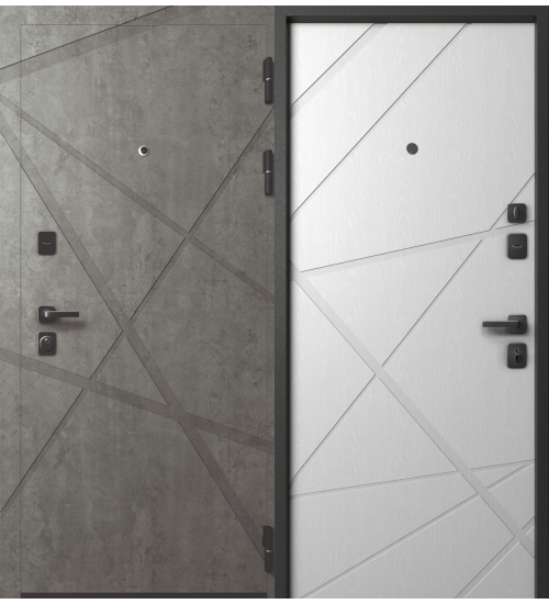 W-2-2025 Бетон графит/Белое дерево