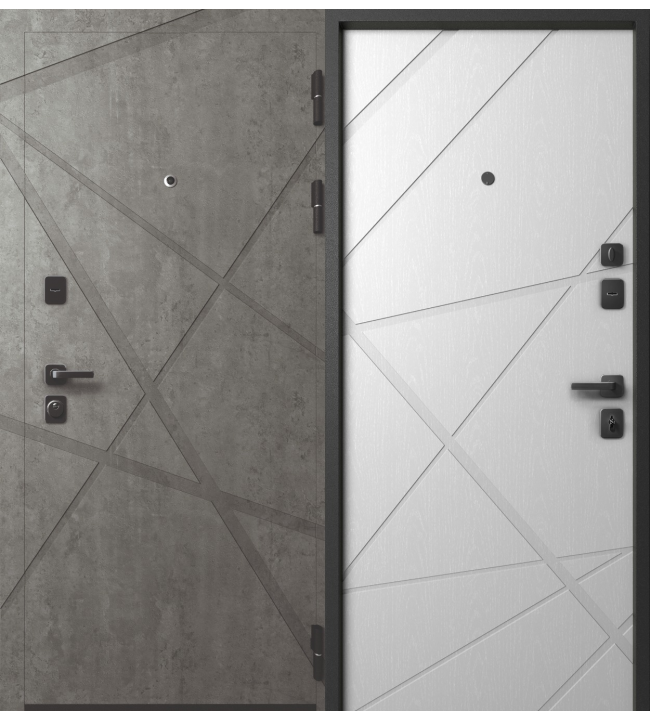 W-2-2025 Бетон графит/Белое дерево