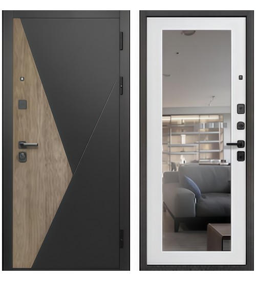 WOOD-10 Черный/Белый матовый