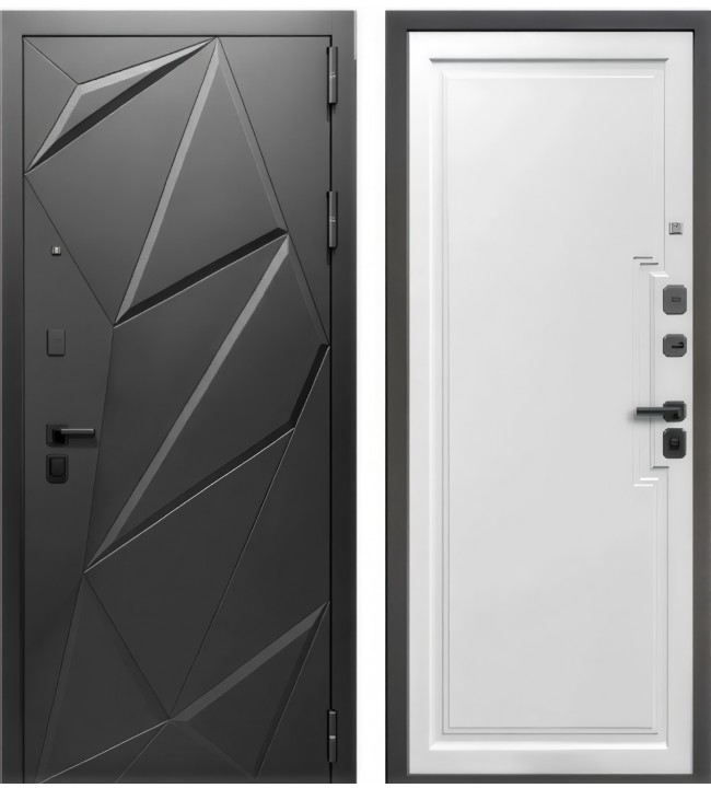 WOOD-4 Чёрный/Белый матовый