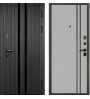 Входная дверь WOOD-7 Черная шагрень/Серая шагрень