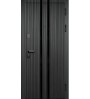 Входная дверь WOOD-7 Черная шагрень/Серая шагрень