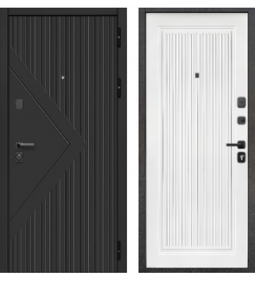 WOOD-8 Черный муар/Грей шагрень