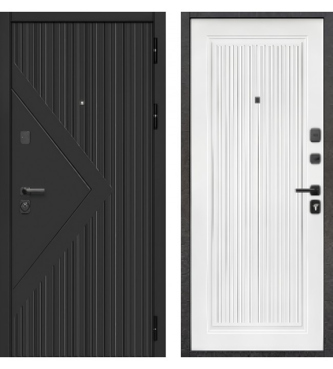 WOOD-8 Черный муар/Грей шагрень