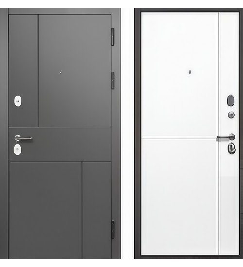 WOOD-9 Графит/Белая матовая