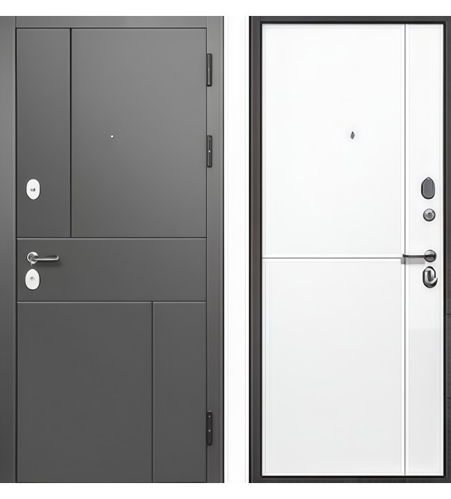 WOOD-9 Графит/Белая матовая