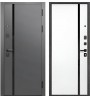 Входная дверь WOOD-6 Графит софт/Белый матовый