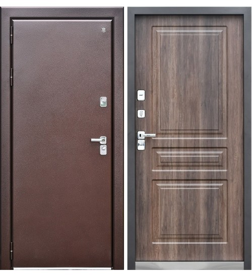 Входная дверь Эталон Агат-2 термо шоколадный муар/миндаль 1,8мм