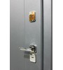 Уличная дверь Агат ТД-1 термо серый муар/лапачо милк