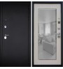 Стальная дверь Агат А-2/1 черный муар/прованс+зеркало