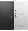 Стальная дверь DUPLEX Классика черный шелк/белый софт