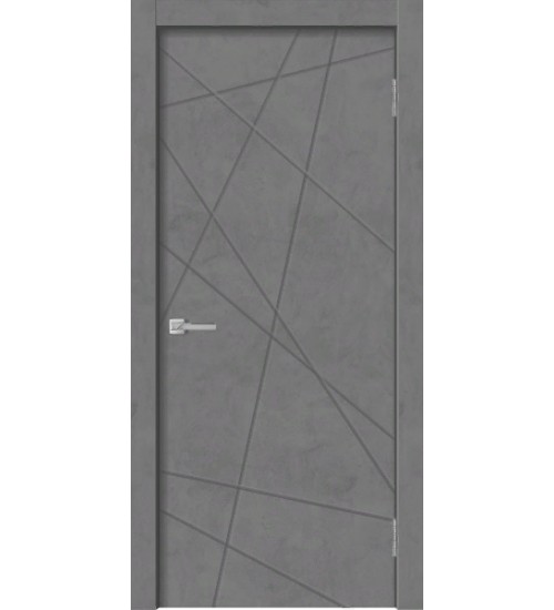 Дверь GEOMETRY-1 бетон графит ПВХ