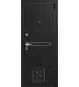 Металлическая дверь Центурион, LUX-3, черный муар/лиственница темная