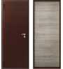 Металлическая дверь О-10 Медь антик/Дуб светлый