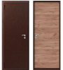 Металлическая дверь О-10 Медь антик/Дуб табак