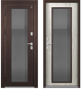 Металлическая дверь Т-11 Шоколад муар/Полярный дуб
