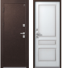 Входная дверь Центурион термо Т-2 Шоколадный муар - Кашемир белый