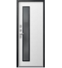 Металлическая дверь Т-20 Черный муар/Софт ясень белый Металлическая дверь Т-20 Черный муар/Софт ясень белый