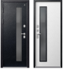 Металлическая дверь Т-20 Черный муар/Софт ясень белый Металлическая дверь Т-20 Черный муар/Софт ясень белый
