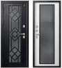 Металлическая дверь Т-21 Черный муар/Софт ясень белый Металлическая дверь Т-21 Черный муар/Софт ясень белый