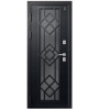 Металлическая дверь Т-21 Черный муар/Софт ясень белый Металлическая дверь Т-21 Черный муар/Софт ясень белый