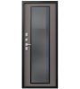 Металлическая дверь Т-21 Черный муар/Софт ясень грей Металлическая дверь Т-21 Черный муар/Софт ясень грей