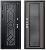 Металлическая дверь Т-21 Черный муар/Софт ясень грей Металлическая дверь Т-21 Черный муар/Софт ясень грей