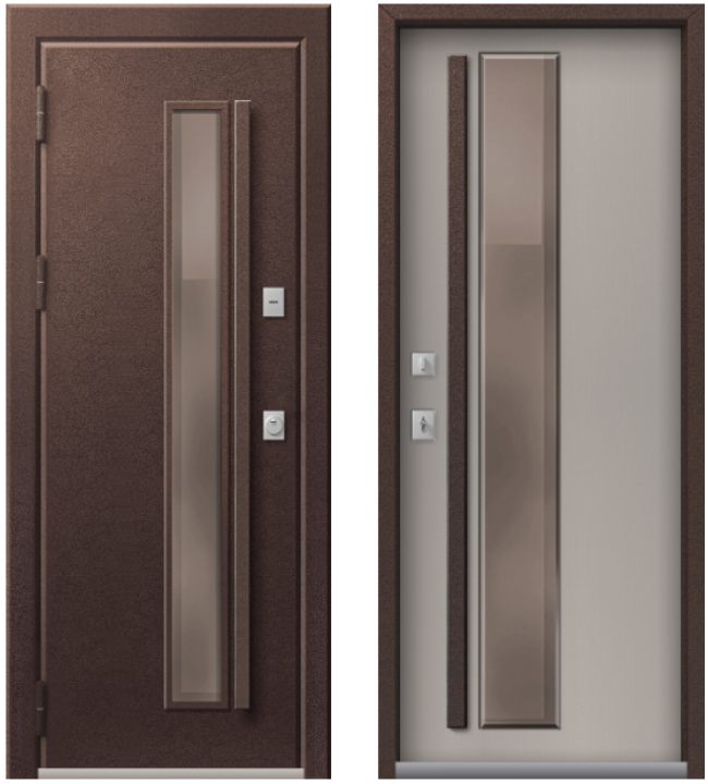 Т-4 Premium Шоколад муар/кашемир грей с механической защелкой